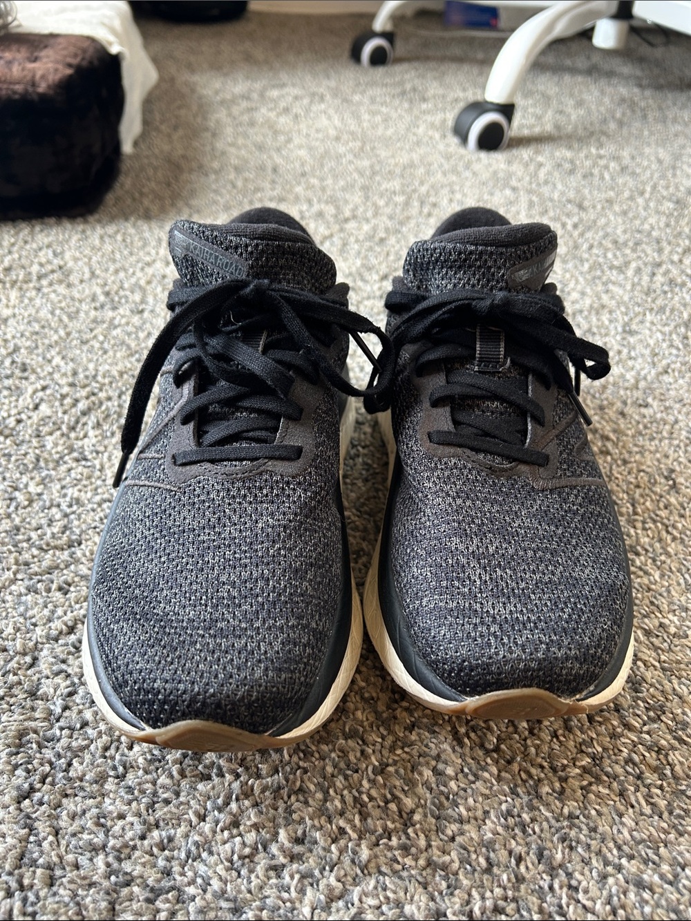 New Balance Women’s/Men's Knit Running Sneakers - Black and Gray
